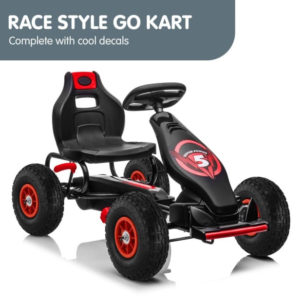 Kahuna Kids Ride On Pedal Powered G18 Go Kart - Red Image 13