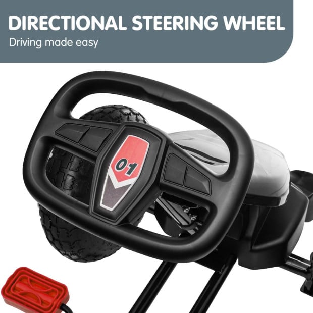 Kahuna Kids Ride On Pedal Powered G18 Go Kart - Red Image 12