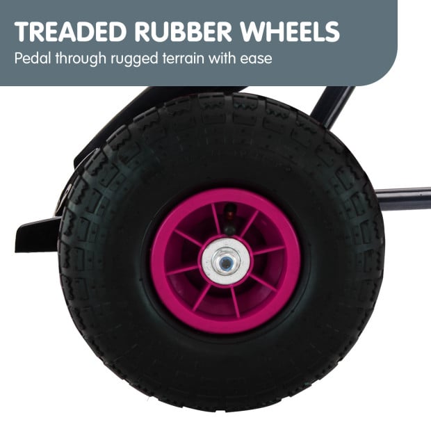 Kahuna Kids Ride On Pedal Powered G18 Go Kart - Rose Pink Image 11