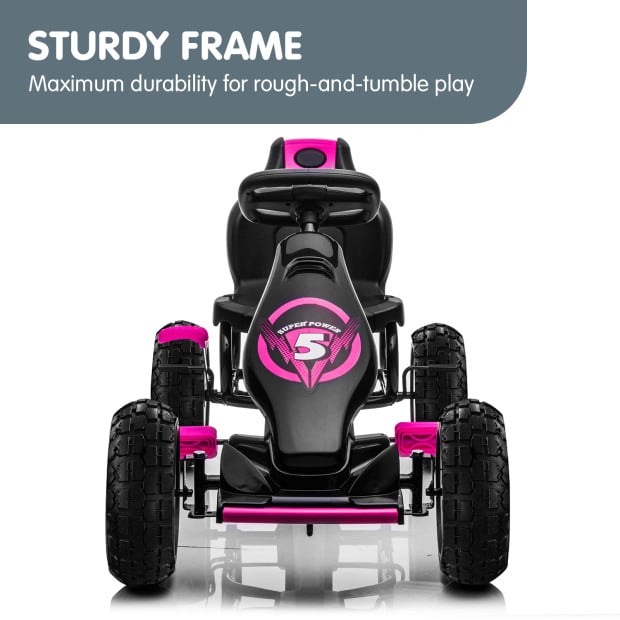 Kahuna Kids Ride On Pedal Powered G18 Go Kart - Rose Pink Image 13