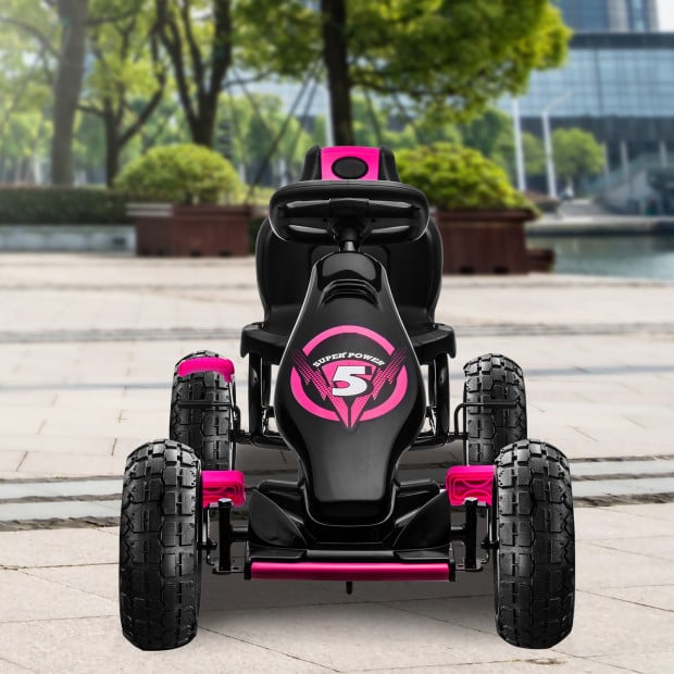 Kahuna Kids Ride On Pedal Powered G18 Go Kart - Rose Pink Image 15