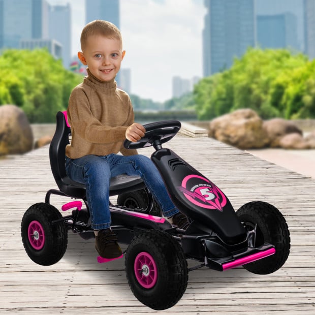 Kahuna Kids Ride On Pedal Powered G18 Go Kart - Rose Pink Image 16