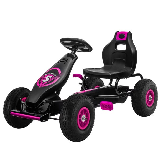 Kahuna Kids Ride On Pedal Powered G18 Go Kart - Rose Pink Image 2