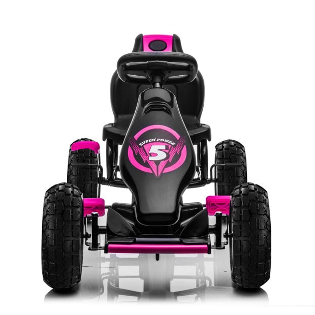 Kahuna Kids Ride On Pedal Powered G18 Go Kart - Rose Pink Image 3
