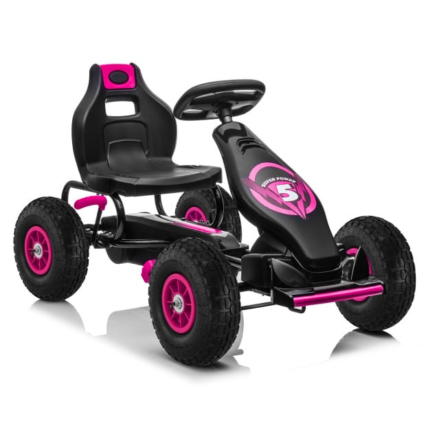 Kahuna Kids Ride On Pedal Powered G18 Go Kart - Rose Pink Image 7
