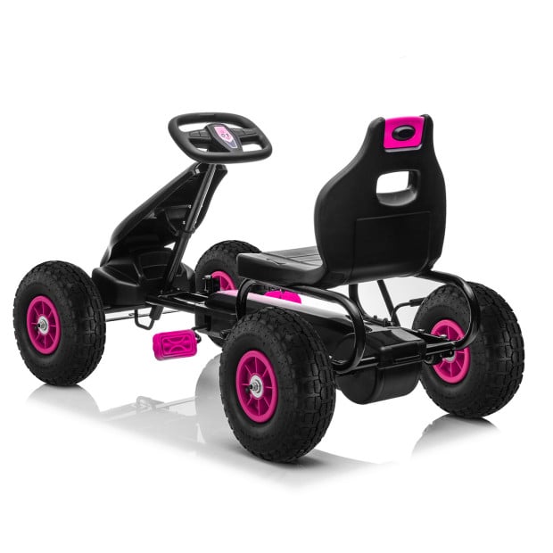 Kahuna Kids Ride On Pedal Powered G18 Go Kart - Rose Pink Image 6