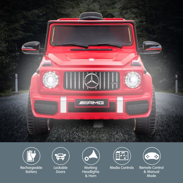 Mercedes Benz AMG G63 Licensed Electric Kids Car Remote Control - Red Image 6