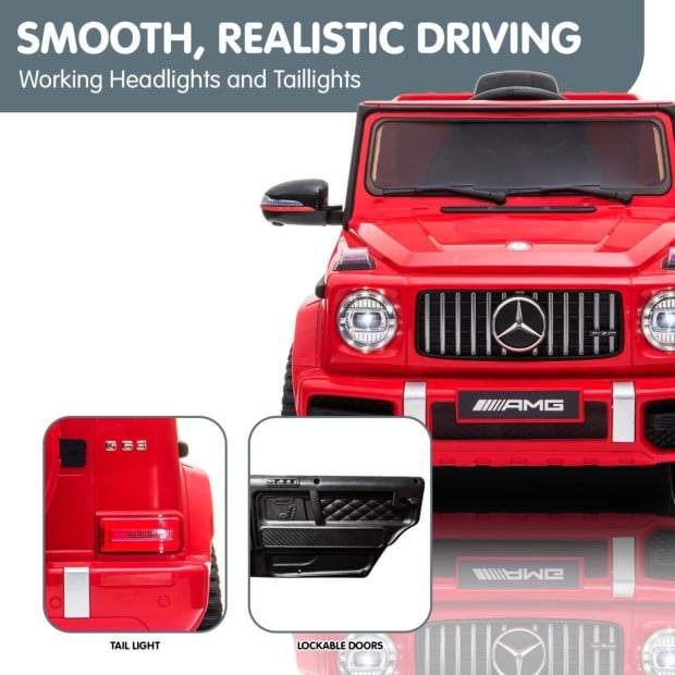 Mercedes Benz AMG G63 Licensed Electric Kids Car Remote Control - Red Image 7