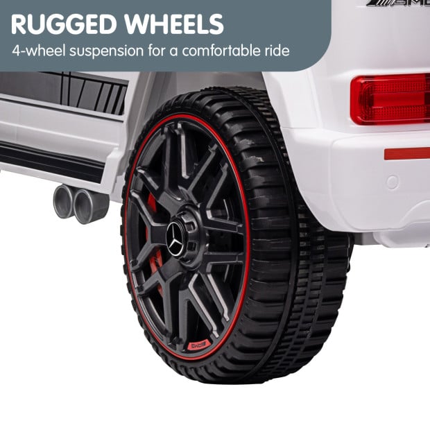 Mercedes Benz AMG G63 Licensed Electric Kids Car Remote Control - White Image 7