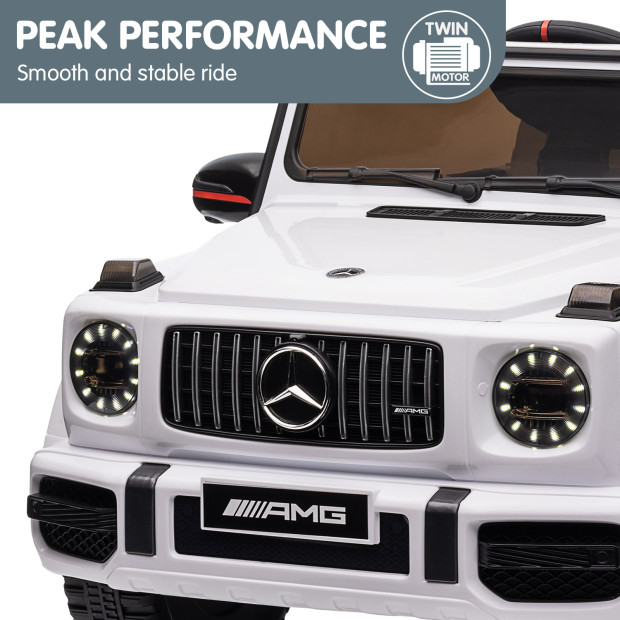 Mercedes Benz AMG G63 Licensed Electric Kids Car Remote Control - White Image 8