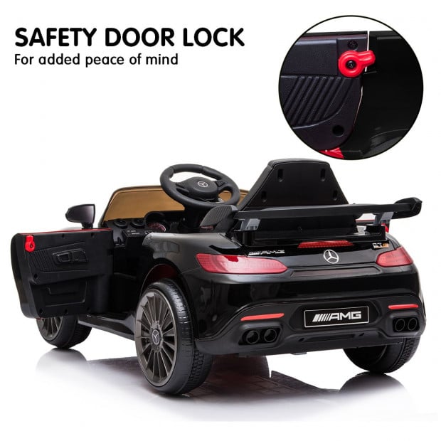 Mercedes Benz Licensed Kids Electric Ride On Car Remote Control Black Image 6