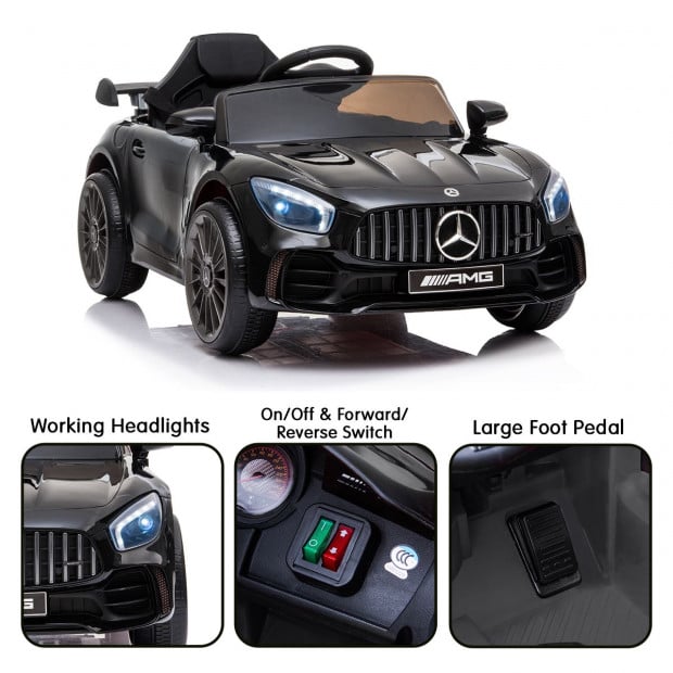 Mercedes Benz Licensed Kids Electric Ride On Car Remote Control Black Image 7