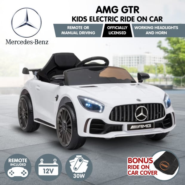Mercedes Benz Licensed Kids Electric Ride On Car Remote Control White