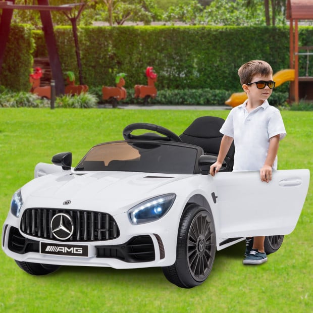 Mercedes Benz Licensed Kids Electric Ride On Car Remote Control White Image 9