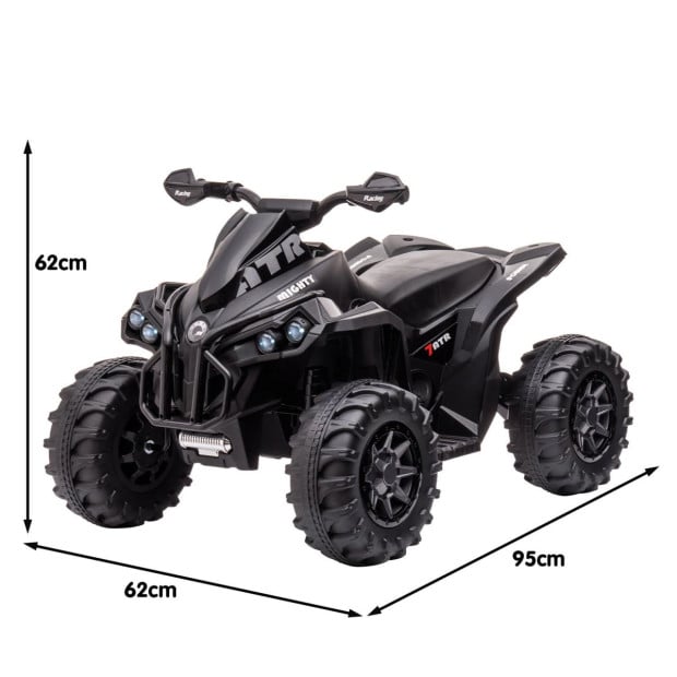 Kahuna GTS99 Kids Toy Electric Ride On Quad Bike 50W ATV - Black Image 4