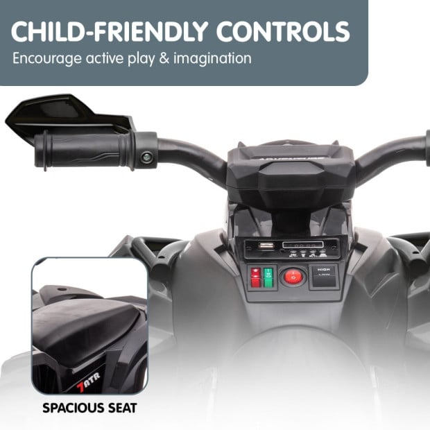 Kahuna GTS99 Kids Toy Electric Ride On Quad Bike 50W ATV - Black Image 6