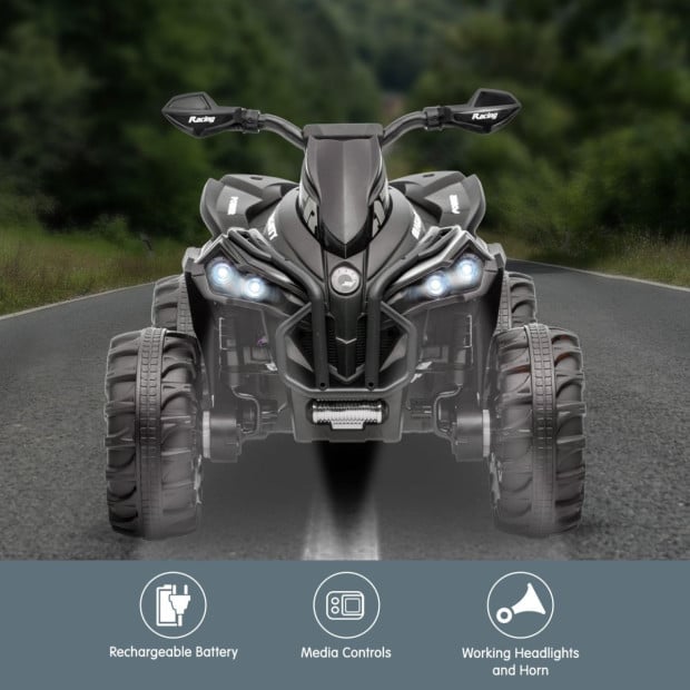 Kahuna GTS99 Kids Toy Electric Ride On Quad Bike 50W ATV - Black Image 7