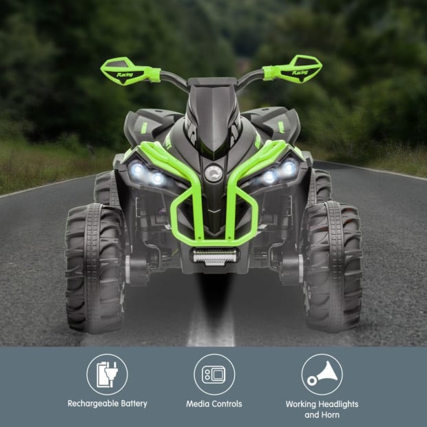 Kahuna GTS99 Kids Toy Electric Ride On Quad Bike Toy ATV 50W - Green Image 7