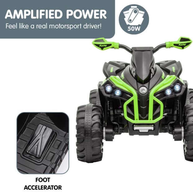 Kahuna GTS99 Kids Toy Electric Ride On Quad Bike Toy ATV 50W - Green Image 9