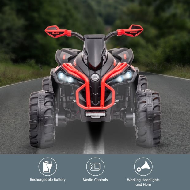 Kahuna GTS99 Kids Toy Electric Ride On Quad Bike 50W ATV - Red Image 7
