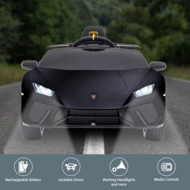 Lamborghini Performante Electric Kids Car Remote Control - Black Image 5
