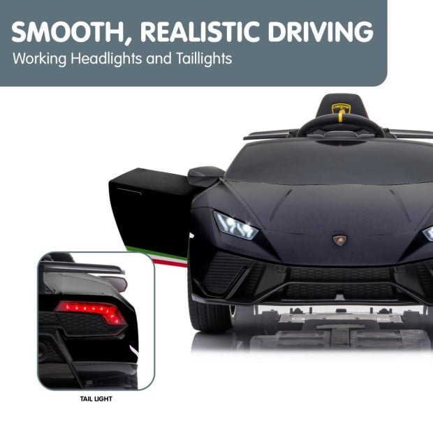 Lamborghini Performante Electric Kids Car Remote Control - Black Image 12