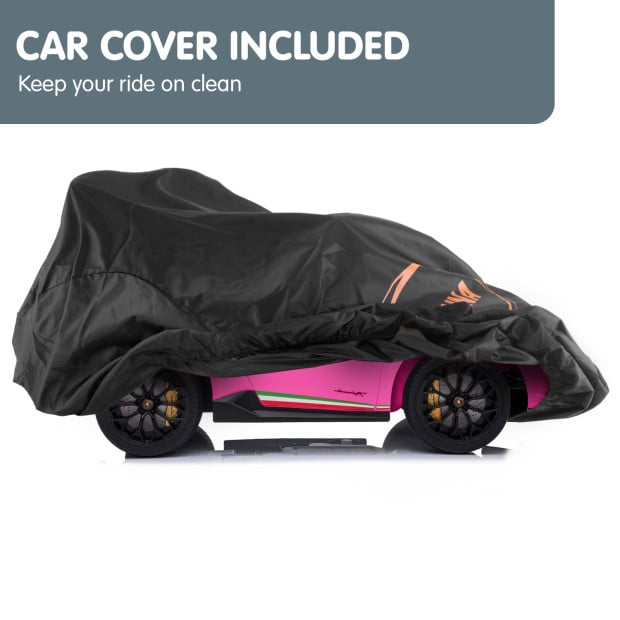 Lamborghini Performante Kids Electric Ride On Car Remote Control by Kahuna - Pink Image 3