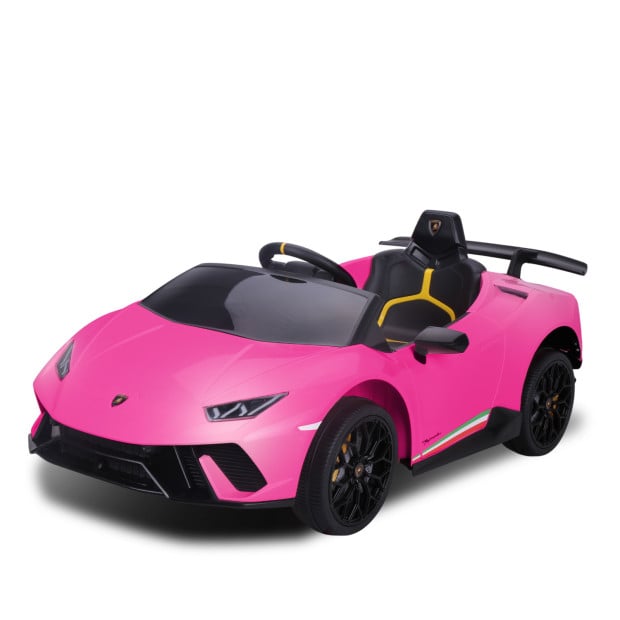 Lamborghini Performante Kids Electric Ride On Car Remote Control by Kahuna - Pink Image 17