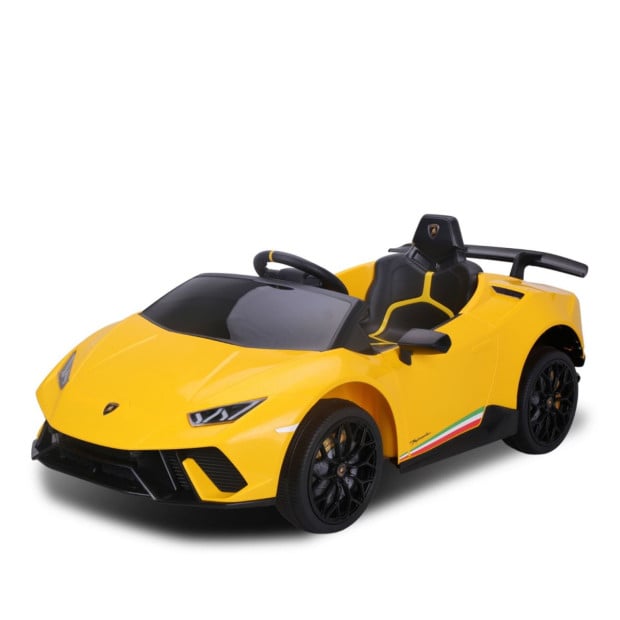 Lamborghini Performante Kids Electric Ride On Car Remote Control - Yellow Image 15