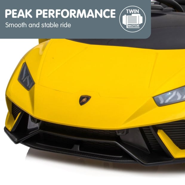 Lamborghini Performante Kids Electric Ride On Car Remote Control - Yellow Image 8