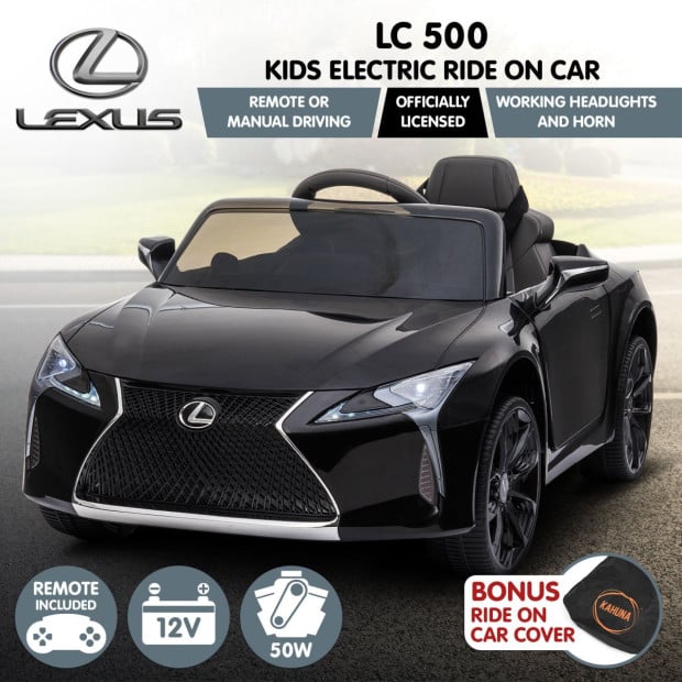 Authorised Lexus LC 500 Electric Kids Car - Black