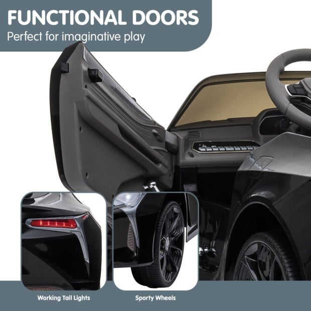 Authorised Lexus LC 500 Electric Kids Car - Black Image 8