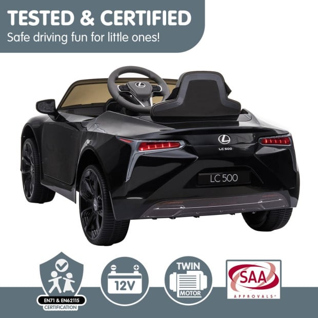 Authorised Lexus LC 500 Electric Kids Car - Black Image 9