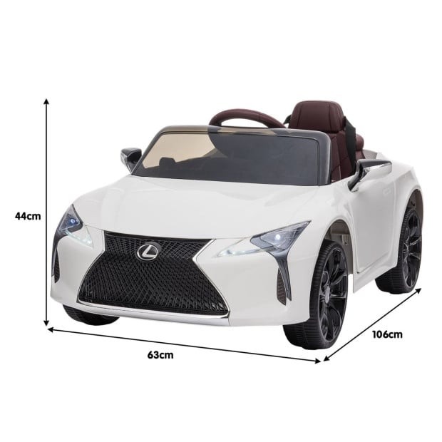 Authorised Lexus LC 500 Kids Electric Ride On Car - White Image 3