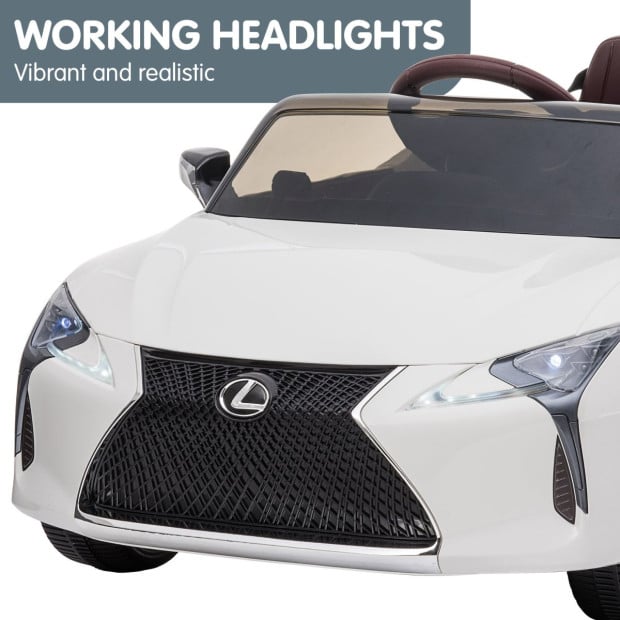 Authorised Lexus LC 500 Kids Electric Ride On Car - White Image 6