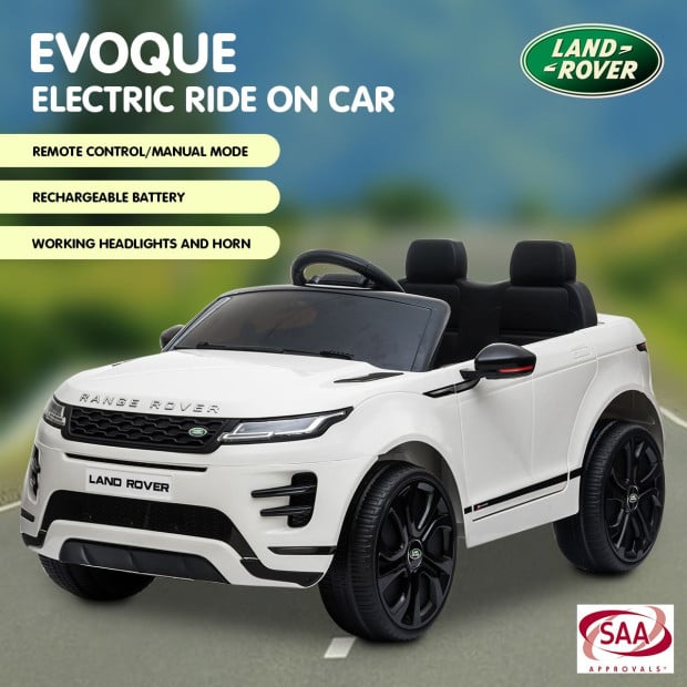 Land Rover Licensed Kids Electric Ride On Car Remote Control - White Image 14