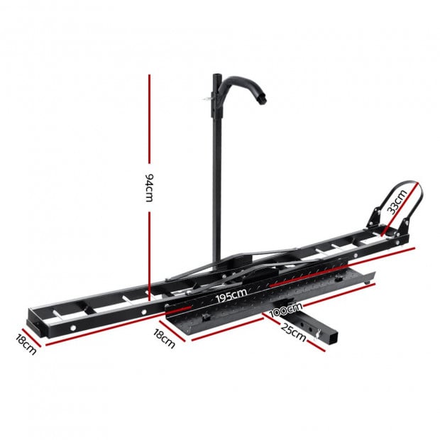 Motorcycle Carrier Rack 2 Towbar Arm Rack Dirt Bike Ramp Steel Image 2