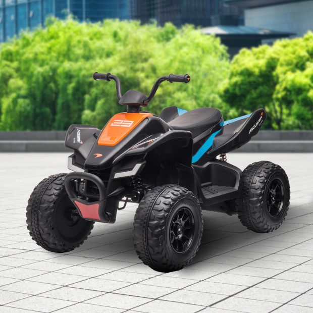 McLaren MCL35 Kids Toy Electric Quad Bike- Black Image 14