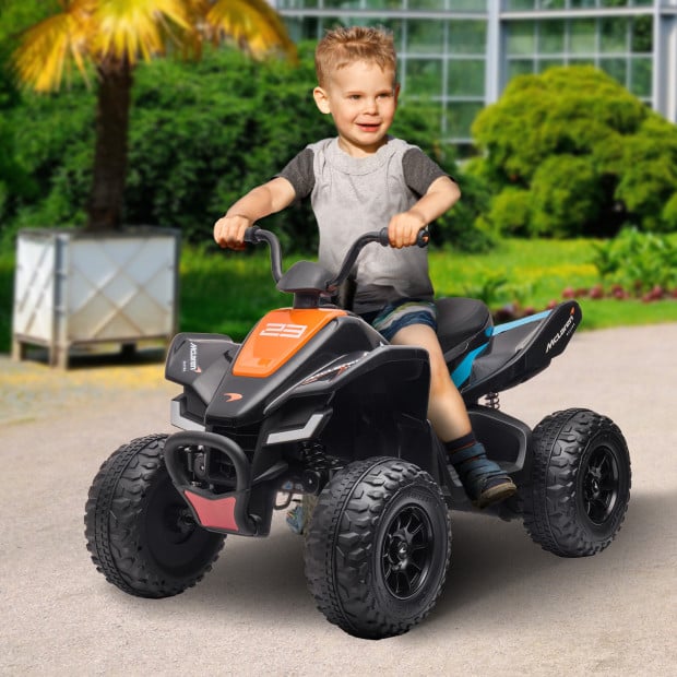 McLaren MCL35 Kids Toy Electric Quad Bike- Black Image 15