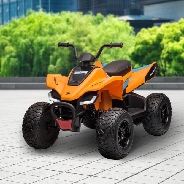 MCL35 McLaren Kids Toy Electric Quad Bike - Orange Image 13