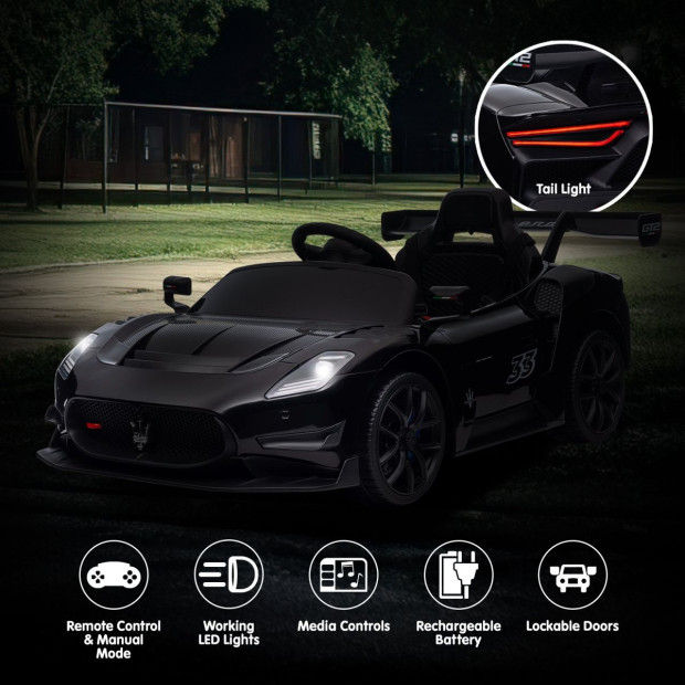 Kahuna Maserati MC20 GT2 Licensed Electric Kids Car - Black Image 6