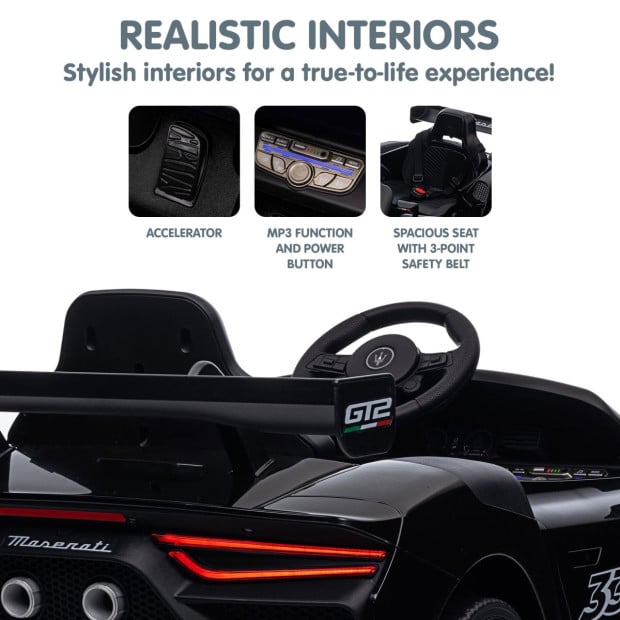 Kahuna Maserati MC20 GT2 Licensed Electric Kids Car - Black Image 8