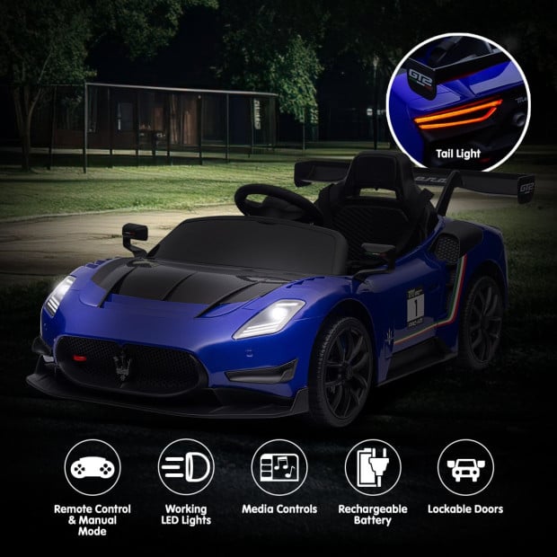 Kahuna Maserati MC20 GT2 Licensed Electric Kids Ride On Race Car - Blue Image 6