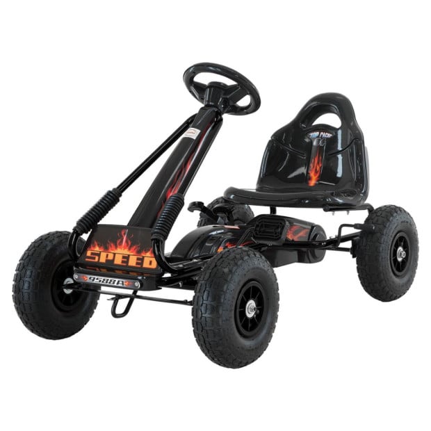 Kahuna G95 Kids Ride On Pedal-Powered Go Kart - Black Image 2