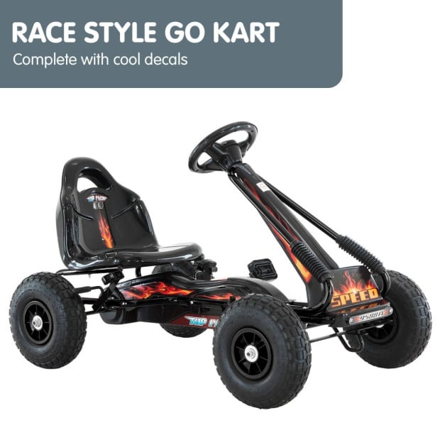 Kahuna G95 Kids Ride On Pedal-Powered Go Kart - Black Image 11