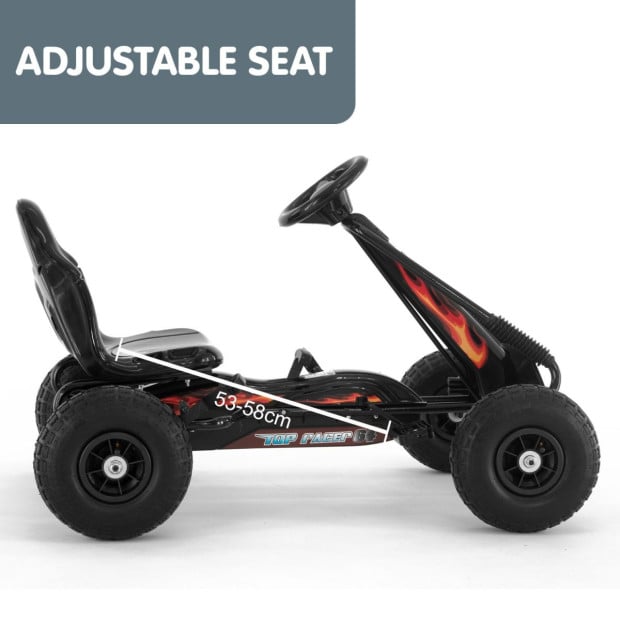 Kahuna G95 Kids Ride On Pedal-Powered Go Kart - Black Image 12