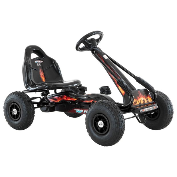 Kahuna G95 Kids Ride On Pedal-Powered Go Kart - Black Image 4