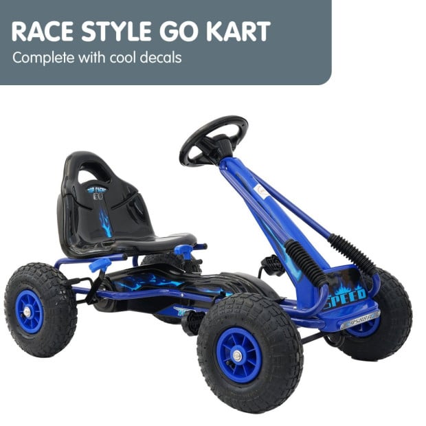 Kahuna G95 Kids Ride On Pedal Go Kart - Blue Image 11