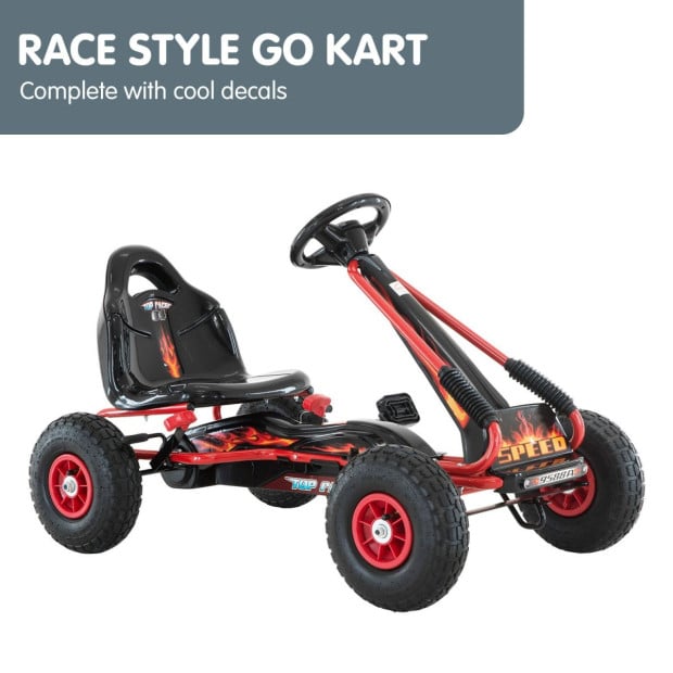 Kahuna G95 Kids Ride On Pedal-Powered Go Kart - Red Image 11
