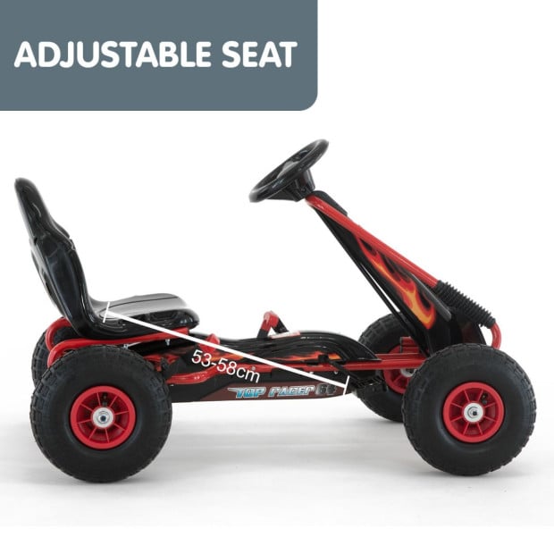 Kahuna G95 Kids Ride On Pedal-Powered Go Kart - Red Image 12